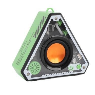 Imagem de GOWENIC Alto -falante Portátil Bluetooth 5.3, Som Surround de 360 ​​graus, Luzes LED Coloridas, Combinação Rápida para Canais Duplos, 400mAh, para Casa, Ao Ar Livre, Festa, Praia (Verde)