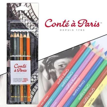 Imagem de Conjunto de Lápis Conté à Paris Crayon 6 Cores Ref.50105 - CONTE A PAR