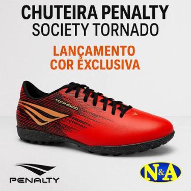 Imagem de Chuteira Penalty Society Tornado Oficial Original, 39, Vermelho