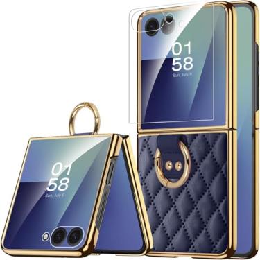 Imagem de Miimall Capa para Galaxy Z Flip 7 à prova de choque, anel e grau militar, antiderrapante, à prova de poeira, melhor capa protetora de tela fina de corpo inteiro resistente para Samsung Flip 7 2025