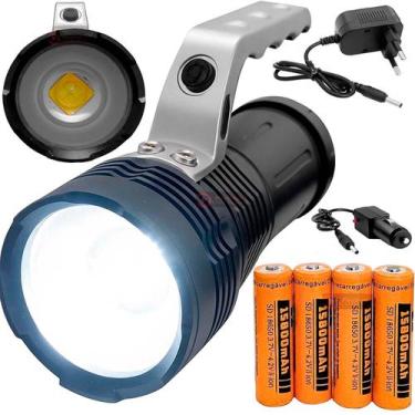 Imagem de Lanterna Led Recarregável Super Potente Longo Alcance Zoom Focal 5 Mod
