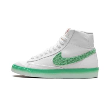 Imagem de Nike Blazer feminino Mid '77, Branco/verde primavera/pouco verde, 7.5 Women/6 Men