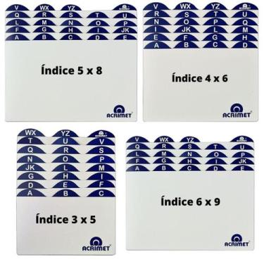 Imagem de Índice Para Fichário Organizador Fichas - ACRIMET, 4 X 6