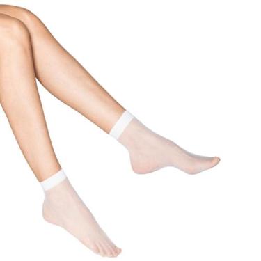 Imagem de Kit 2 Pares de Meias Feminina Fio 20 Soquete Loba Lupo, Único, Branco