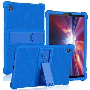Imagem de ATOOZ Capa para Lenovo Tab M8 4ª geração para tablet infantil de 8 polegadas (TB300FU/TB300FX), Lenovo M8 4ª geração de 8 polegadas à prova de choque com suporte para PC (azul)