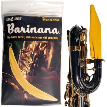 Imagem de BARINANA Cotonete limpador de saxofone barítono com tecido absorvente DRIFIT, ponta guiada e eixo flexível para limpeza fácil e rápida de qualquer saxofone bari