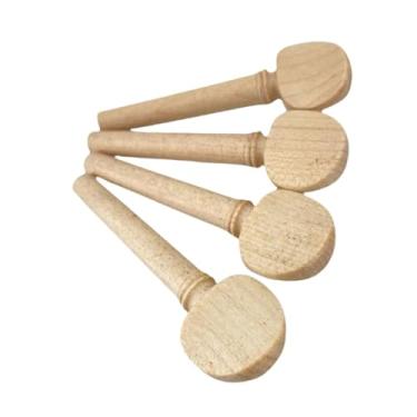 Imagem de Fenteer 4 peças de cravelha para violino, acessório de instrumento musical para cravelha de madeira de tamanho normal 4/4