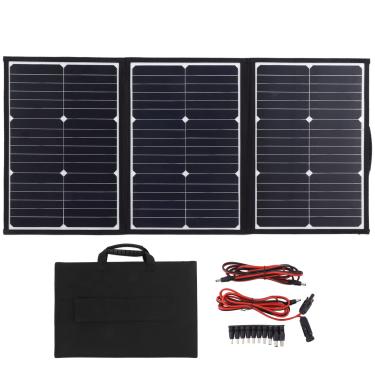 Imagem de 60W Painel Solar Charger Kit dobrável impermeável portátil carregador solar para Camping Outdoor Travel Lightweight SP PET Material 87x43cm