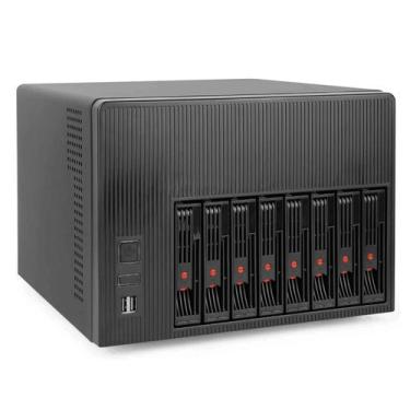 Imagem de Estojo NAS AUDHEID K7 de 8 compartimentos para micro-ATX mini-ITX com 