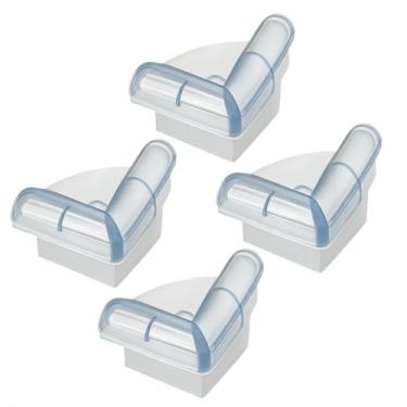 Imagem de Kit com 4 Protetores de Quina em Silicone Transparente Autocolante – Proteção para Bebês, Idosos e Pets | Protetor de Bordas e Cantos para Móveis e Mesas