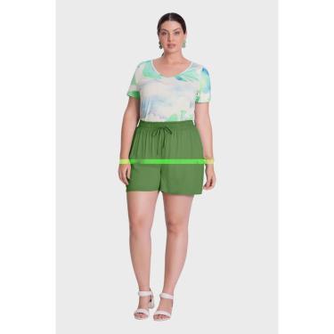 Imagem de Blusa Plus Size Lunender Estampada Verde