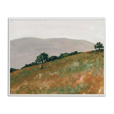 Imagem de Stupell Industries Desenho de arte giclée emoldurado branco paisagem vista colina por Nikita Jariwala, 11 x 14