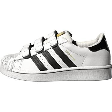 Imagem de adidas Performance Superstar 2 CF I Tênis de basquete moderno, Core branco/preto/branco, 1 Little Kid