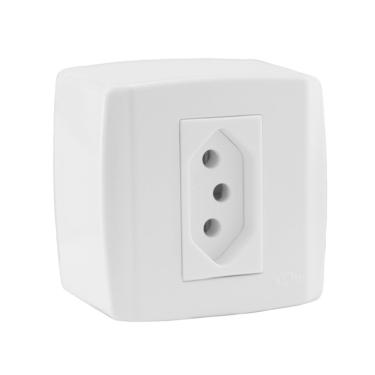 Imagem de Tomada Box Sobrepor Branco 2P + T 20A 250V