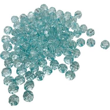 Imagem de Missanga bola sextavada passante 8mm acrílico diversão infantil crie e