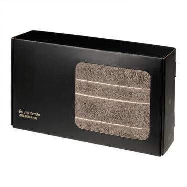 Imagem de Jogo 5 Toalha Banho Absorvente 500g/m2 Caixa Presente Flo Vr (MOCHA Bege Escuro Marrom Claro - JOGO BANHÃO PREMIUM)