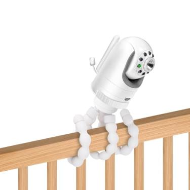 Imagem de AISVAN Suporte para monitor de bebê, tripé para câmera óptica infantil DXR-8 e DXR-8 Pro, suporte de berço flexível, branco
