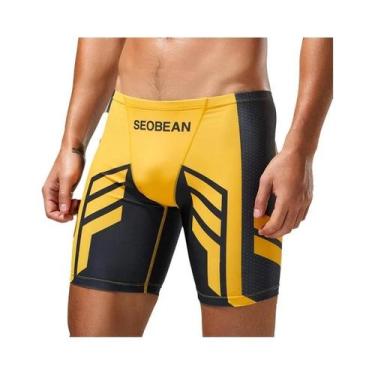 Imagem de SEOBEAN-Nova roupa de banho colorida de cintura baixa masculina, roupa