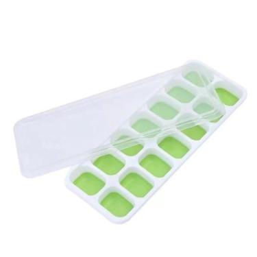 Imagem de Forma de Gelo Cubo com Tampa Rígida e Fundo Flexível em Silicone - Oxy