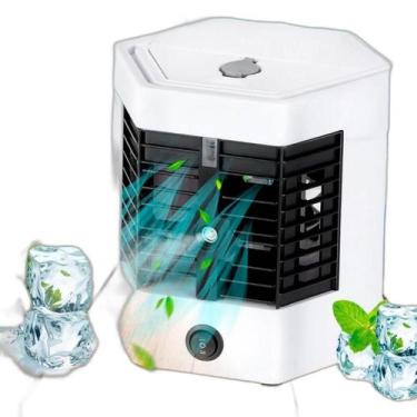 Imagem de Mini Ar Condicionado Usb Portátil Com Ventilador E Luz Led - Climatiza