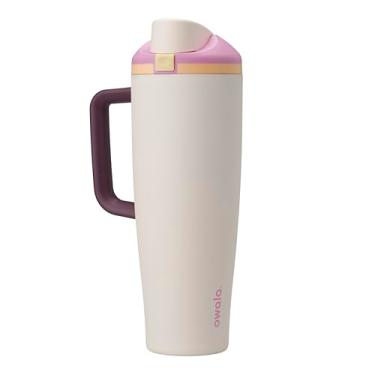 Imagem de Owala Garrafa de água de aço inoxidável isolada FreeSip com canudo embutido e alça lateral, para viagens, trabalho, escola e esportes, 1,134 g, livre de BPA, à prova de vazamento, Deaybreak