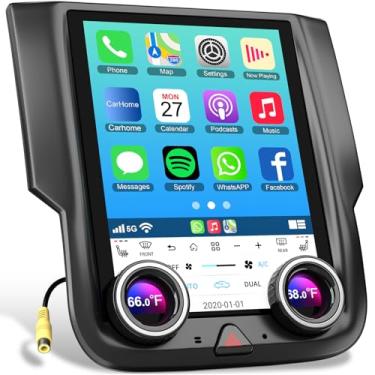 Imagem de Dodge Ram 1500/2500/3500 Auto AC Android 13 Car Stereo 8 núcleos, tela sensível ao toque IPS de 10,4 polegadas com carplay sem fio/Android Auto, GPS, WiFi, Bluetooth, FM, DVR