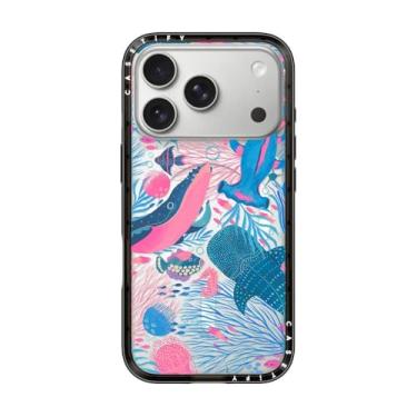 Imagem de CASETiFY Capa compacta para iPhone 17 Pro [fina e elegante/compatível com Magsafe/1,2 m. 2X proteção contra quedas de grau militar] - sob o mar - preto transparente