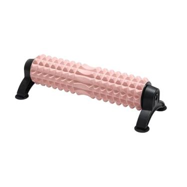 Imagem de IEUDNS Rolo de espuma para massagem corporal completa, coluna de ioga, rolo de fitness para treino com 4 ventosas para alongamento de braços e treinamento de, Rosa