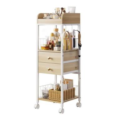 Imagem de Carrinho organizador de maquiagem DongRong Rolling com 2 gavetas