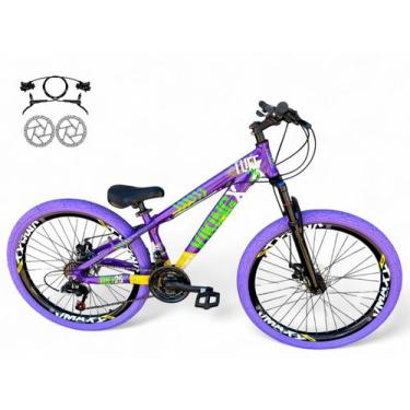 Imagem de Bicicleta Aro 26 Vikingx Tuff Freeride Downhill 21v Freio Hidráulico A
