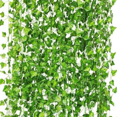 Imagem de Artificial Ivy Fake Vines CQURE, pacote com 60, quarto verde de 128 m
