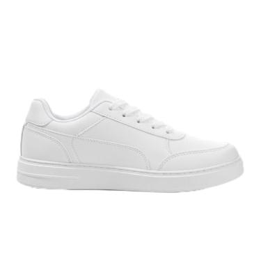 Imagem de Tenis Casual Feminino Confortavel Sola Reta (BRANCO, BR, Adulto, Numérico, 37)