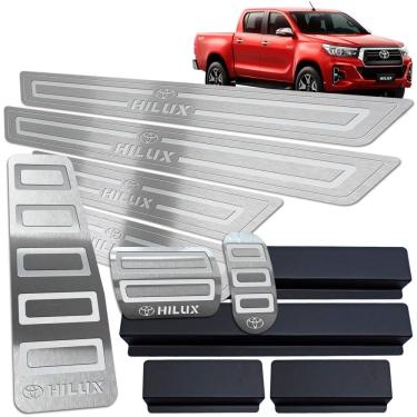 Imagem de Soleira Pedaleira Descanso Hilux 2016 A 2019 Prata Baixo R.