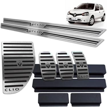 Imagem de Soleira Pedaleira Descanso Clio 2013/2019 Preto BR 2 Portas