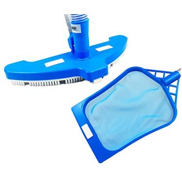 Imagem de Kit Aspirador Com 3 Rodas Escova Peneira Cata Folhas Acessório Limpeza Piscina - Netuno