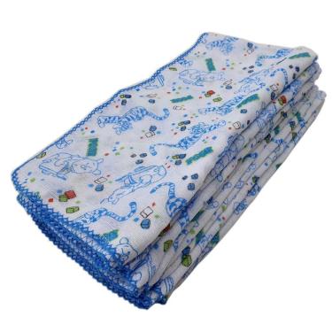 Imagem de Kit 5 Fralda De Pano Bebê Do Pooh 70X70 Com Crochê Masculino