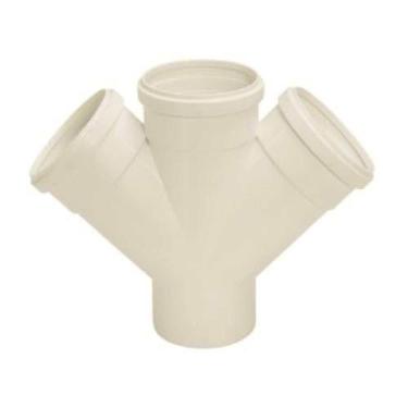 Imagem de Junção Esgoto Dupla 75x75mm Pvc Branca - Amanco