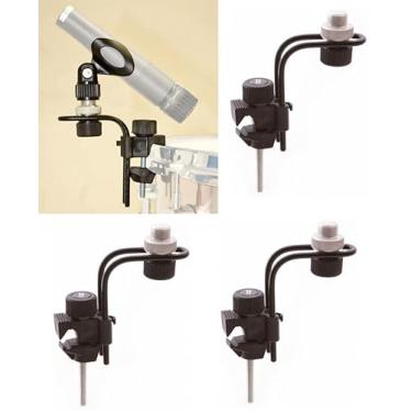 Imagem de Kit com 4 Clamps de Microfone ASK B10 Compatível com Aros de Bateria e Percussão