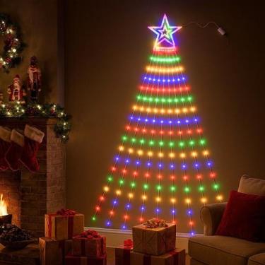 Imagem de Estrela Cachoeira 209 Leds 9 Fios 2m Bivolt Luz Fada Natal Pisca Pisca