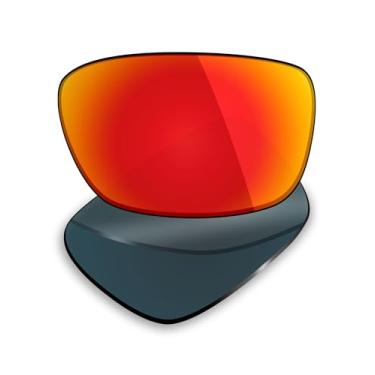 Imagem de Mryok Lentes de reposição UV400 para óculos de sol Oakley Drop Point OO9367, HD Polarized, proteção UV, resistente a impactos e ajuste perfeito - Vermelho fogo