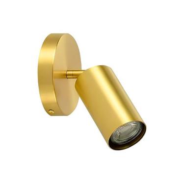 Imagem de Luminária De Teto Parede Spot Orientável Sobrepor 1xGU10 Alumínio Dour