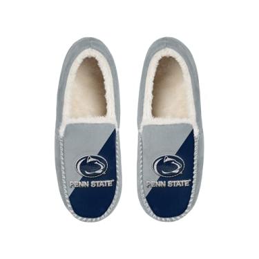 Imagem de FOCO Chinelo mocassim unissex unissex licenciado oficialmente com logotipo colorido block, forro sherpa, Penn State Nittany Lions, 11-12 Women/9-10 Men