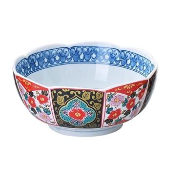 Imagem de WYUYIWH Tigela de cerâmica ramen tigela doméstica salada de frutas utensílios de mesa macarrão instantâneo sopa tigela de arroz recipiente de comida utensílios de mesa (cor: C)