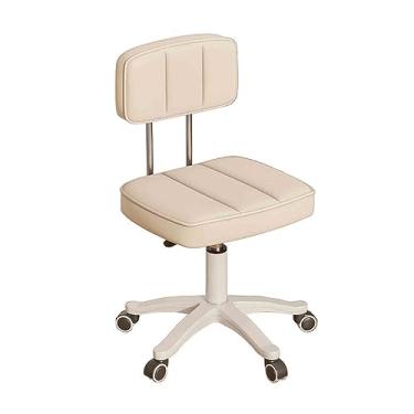 Imagem de WYUYIWH Banqueta de massagem giratória de 360° ajustável para salão de beleza, spa, tatuagem, cadeiras de escritório médico/banco de salão com rodas de encosto e banco de rolamento com moldura de