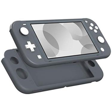 Imagem de MoKo Capa compatível com Nintendo Switch Lite, capa de borracha protetora de silicone, capa antiderrapante com absorção de choque compatível com console Nintendo Switch Lite - cinza