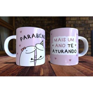 Imagem de Xicara de porcelana 325ml aniversário ref0103 - casa fé