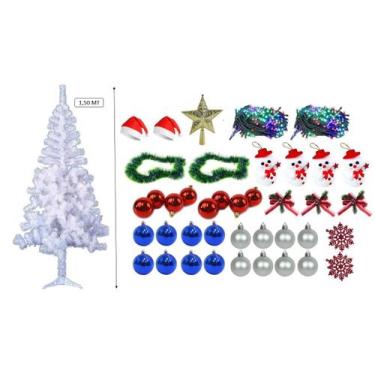 Imagem de Árvore De Natal Decorada Completa Branca 1,50 Mt 220 Galhos - Rio Mast