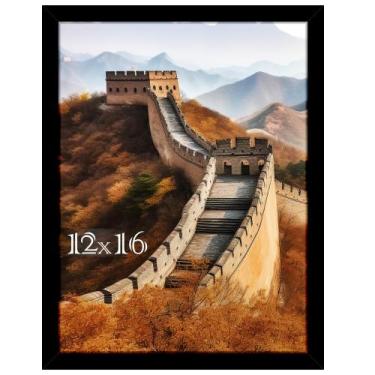 Imagem de Porta-retratos Picrit 30x40cm preto para montagem na parede