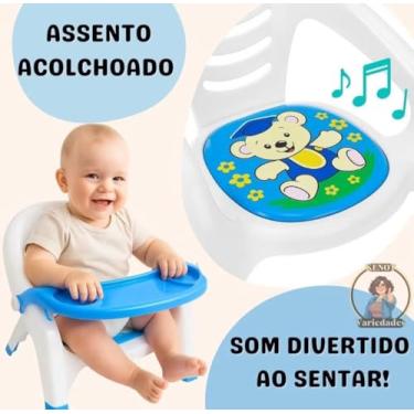 Imagem de Cadeira de Alimentação para Bebê com Bandeja Removível e Som, Assento Infantil (rosa)