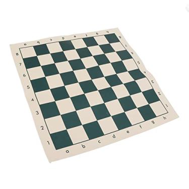 Imagem de OPPWONG Tabuleiro de Xadrez, Conjunto de Xadrez para Torneio, Portátil, Dobrável, Tabuleiro de Macio, Pvc, para Viagens, Acampamento Ao Ar Livre, 34,5x34,5cm